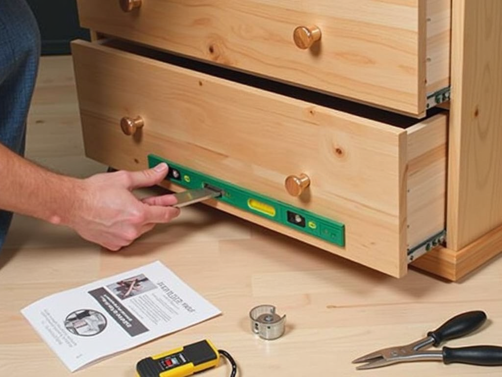 Fixing a dresser drawer during assembly