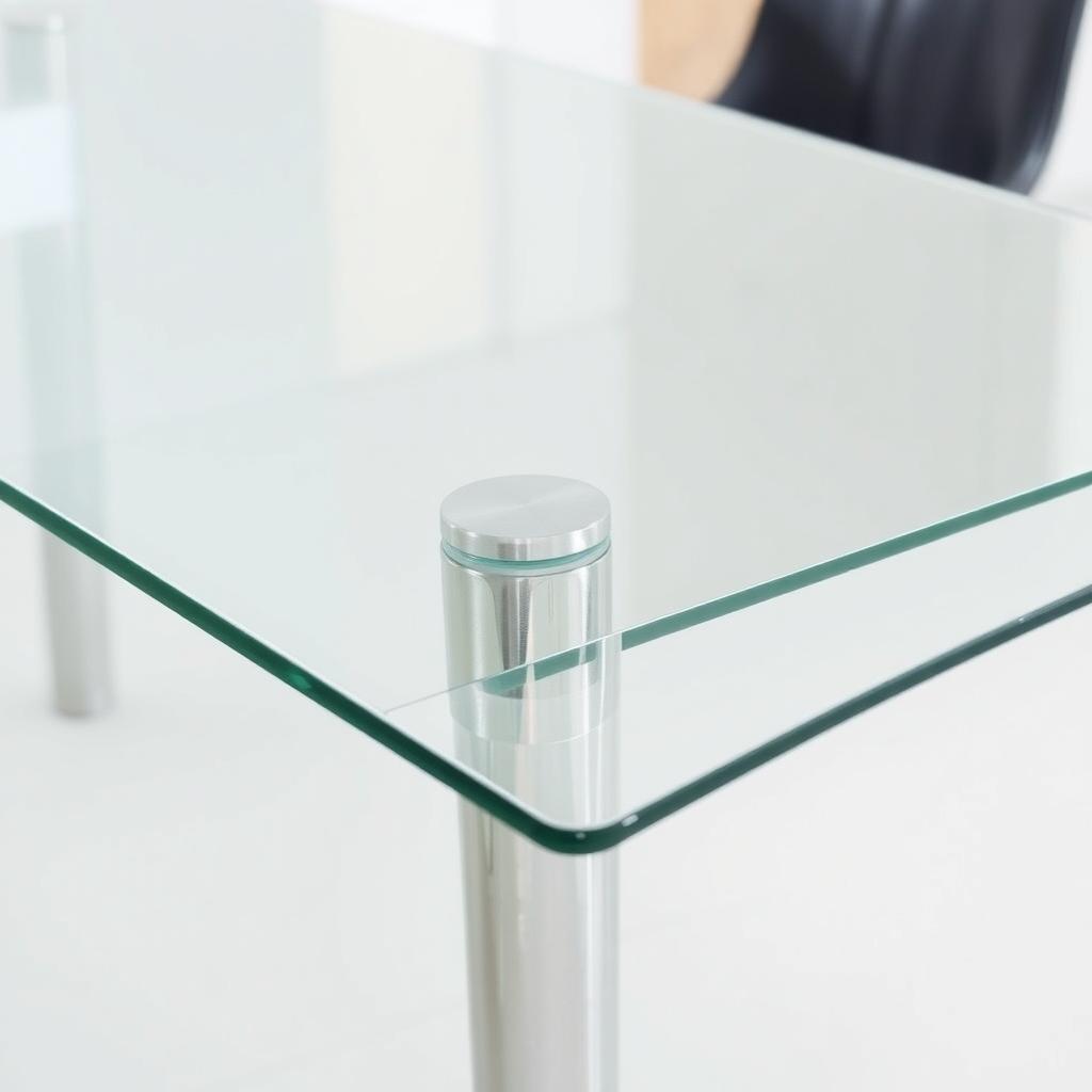 Modern glass dining table
