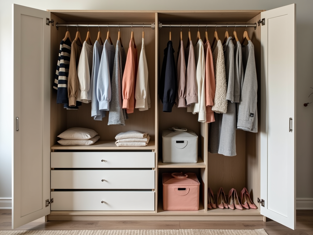 Aesthetically organized armoire