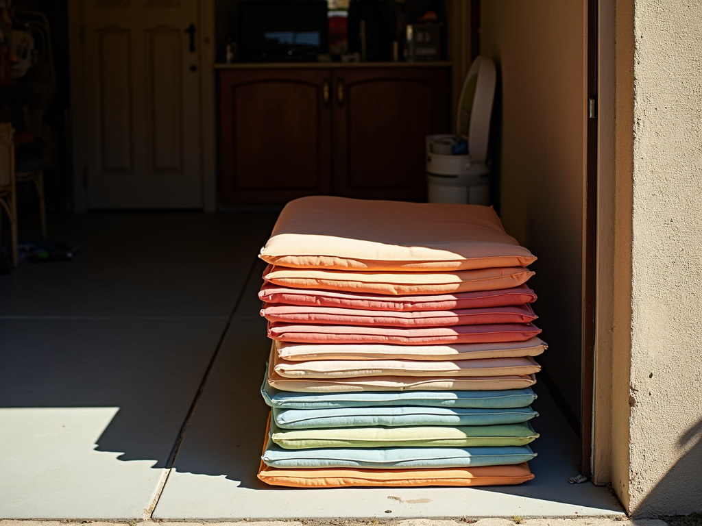 Storing patio cushions