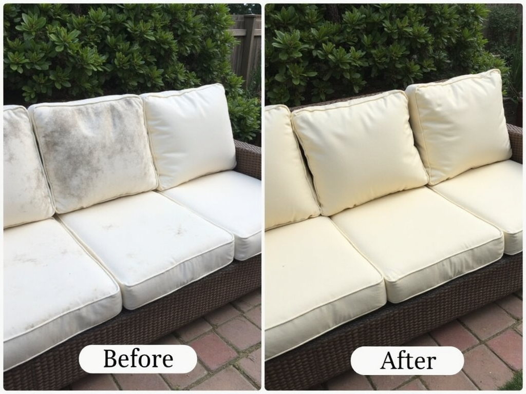 The transformation of outdoor furniture with proper care.