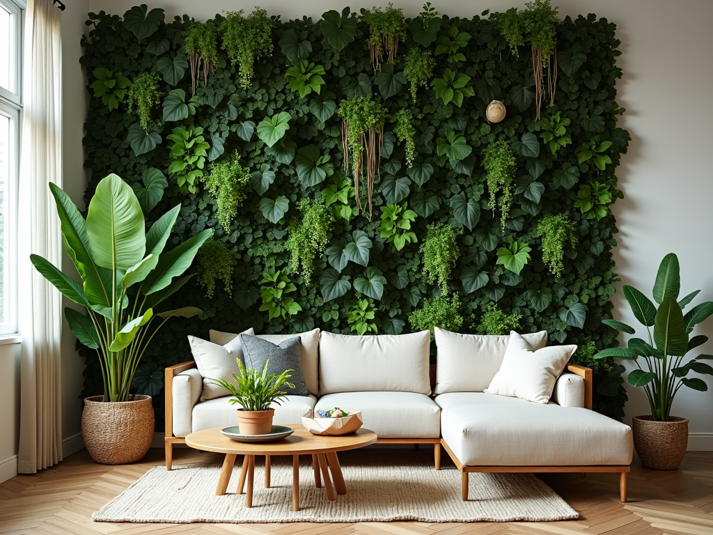 Biophilic design in a living room.