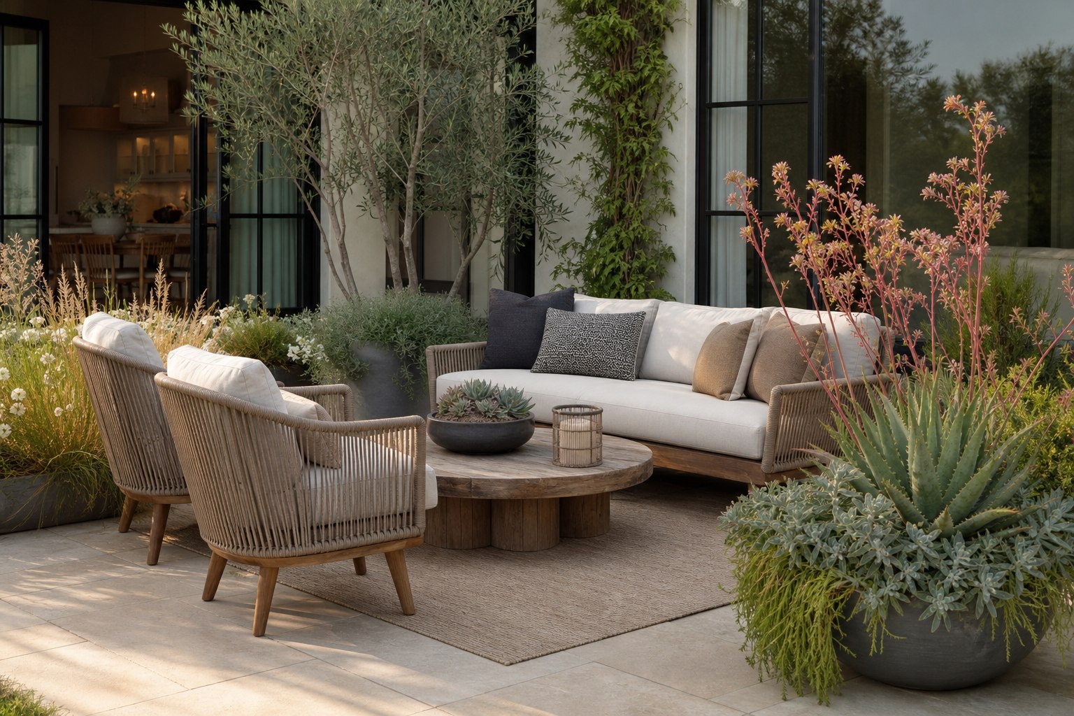 10 Tips for Choosing Weather-Resistant Outdoor Furniture with planting accents