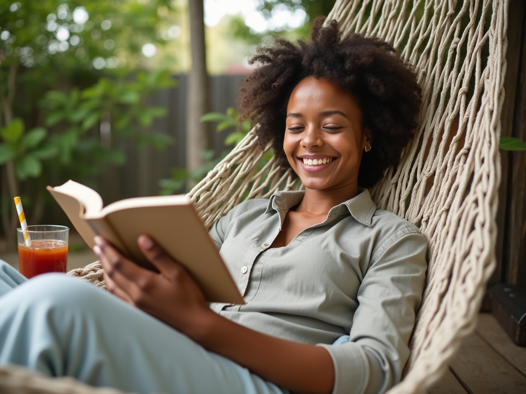 Person enjoying free time after delegating tasks.