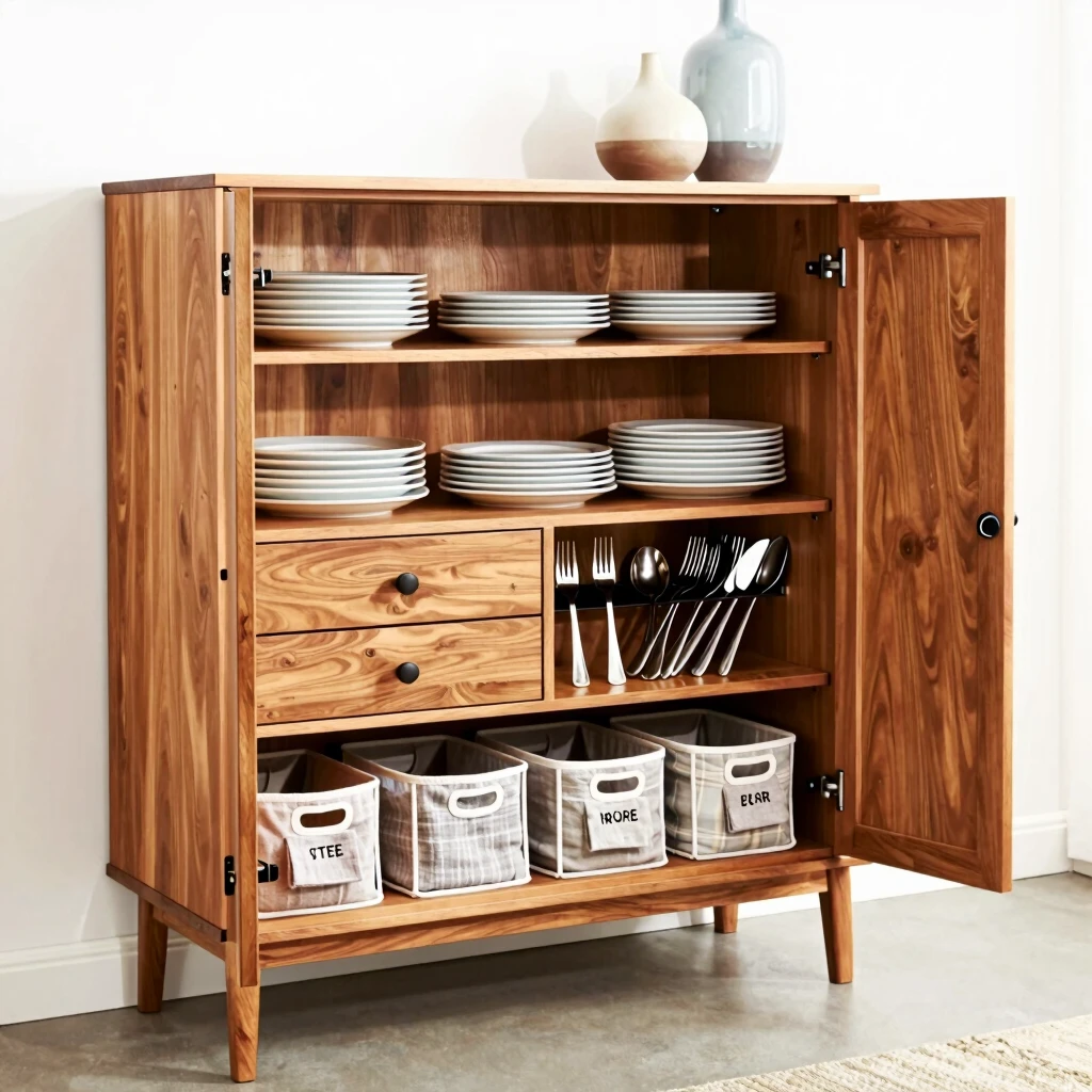 Example of a well-organized sideboard interior