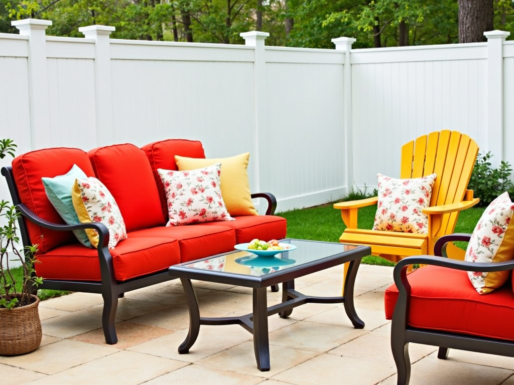 Colorful outdoor furniture set