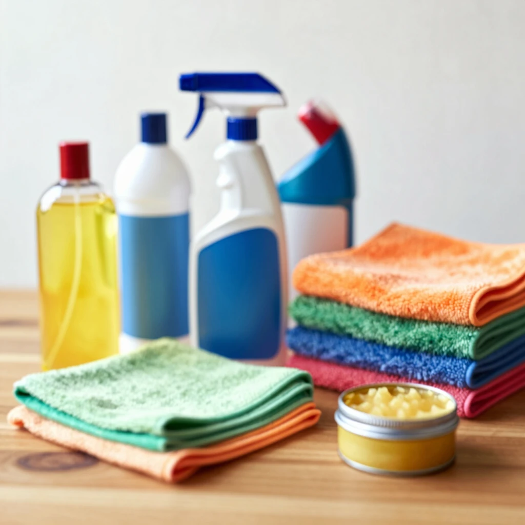 Assortment of furniture care and cleaning products
