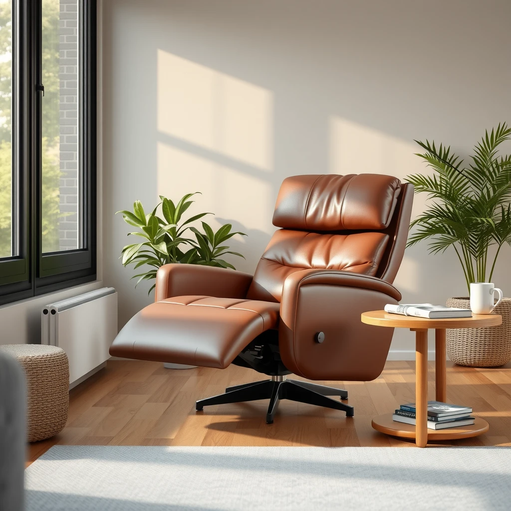 Cozy living room featuring a comfortable leather recliner