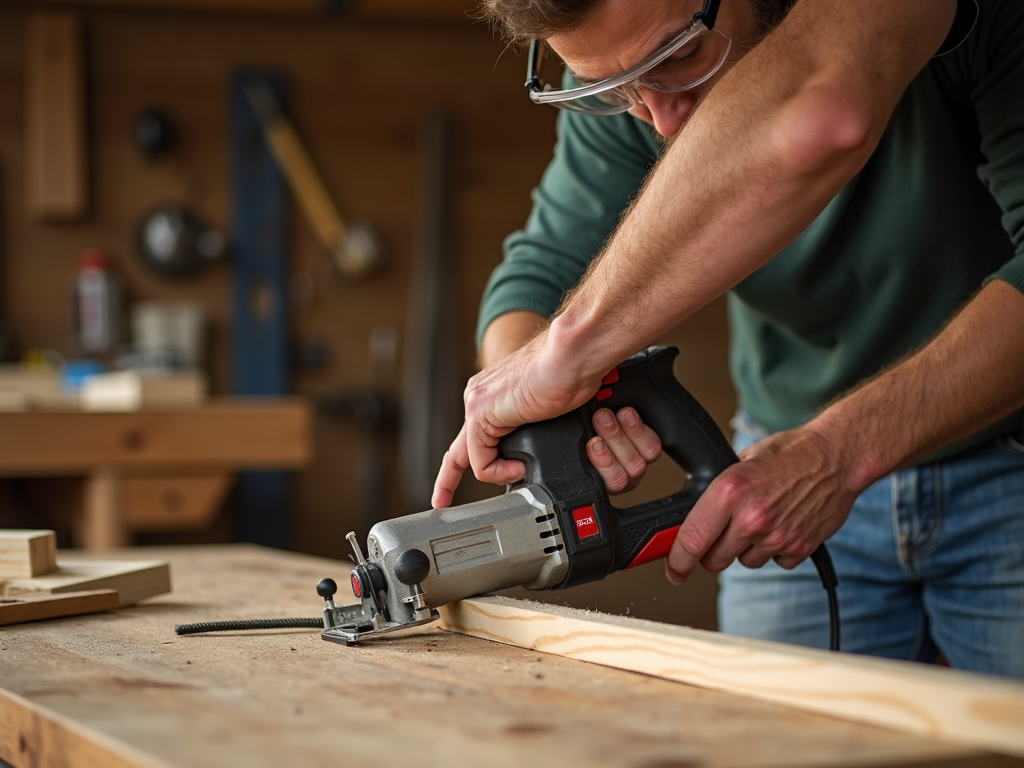 Person using a hand saw