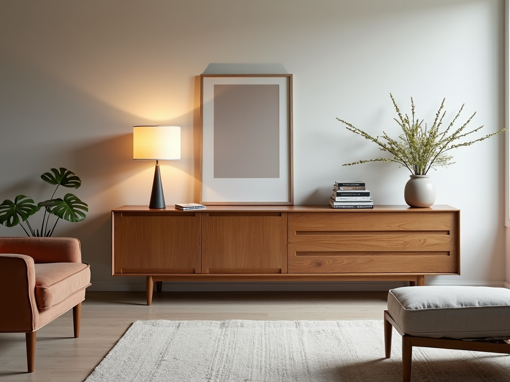 Living room with a stylish sideboard