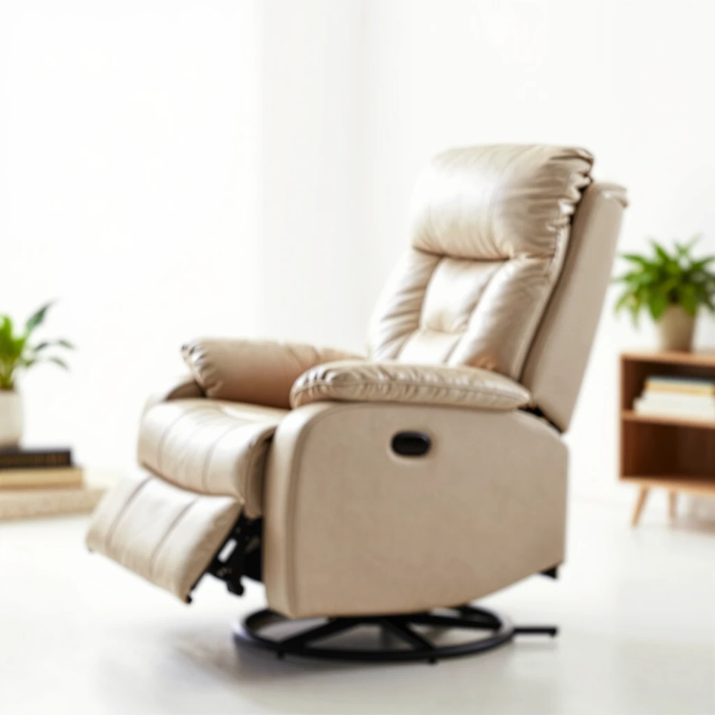 Well-maintained modern recliner in a comfortable living room
