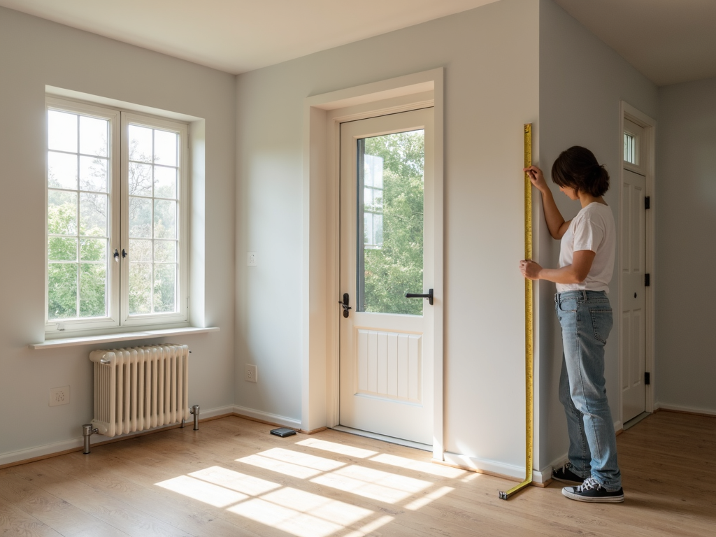 Measuring a small living room for furniture arrangement