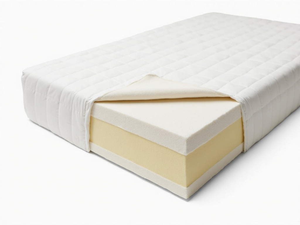 A close-up of a high-quality futon mattress showcasing its different materials.