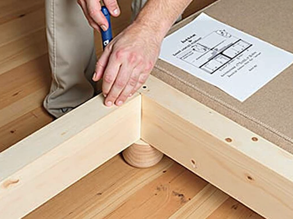 Attaching sofa legs during assembly