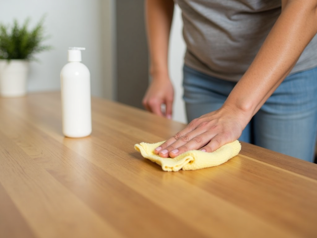 Cleaning wooden furniture with natural, budget-friendly solutions.