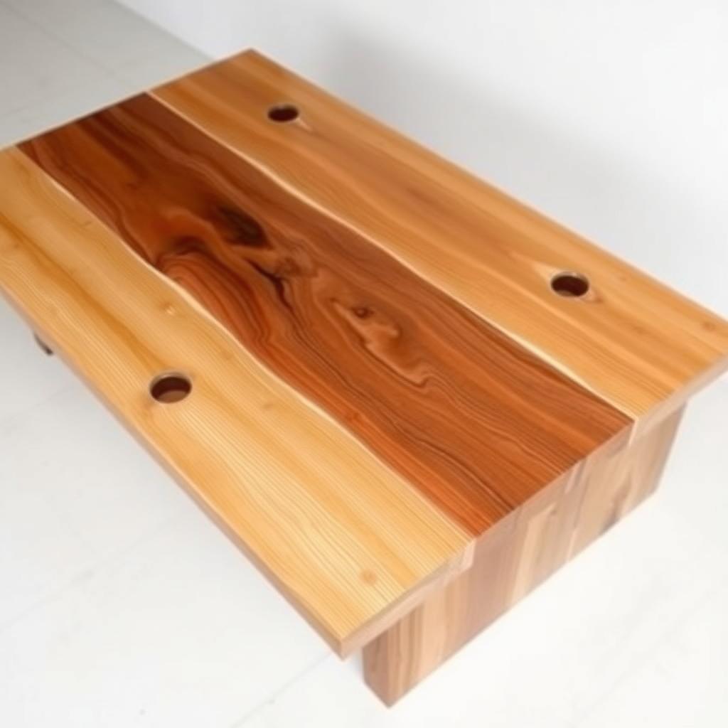 Modern reclaimed wood coffee table
