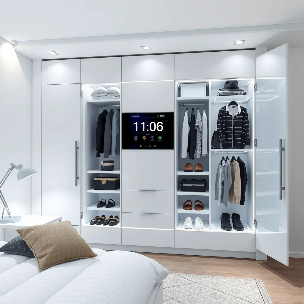 Smart tech-integrated cabinet furniture concept