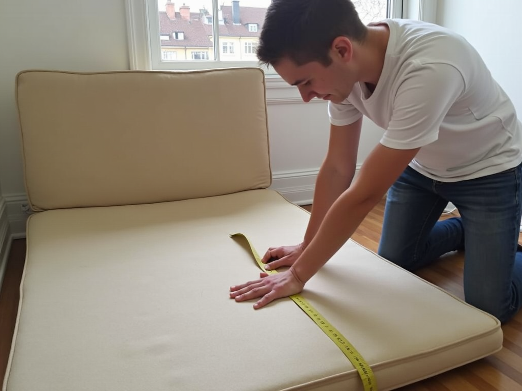 Measuring a small space for a futon