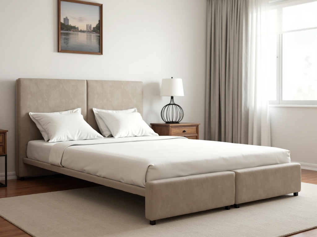 Modular bed frame in single and queen sizes