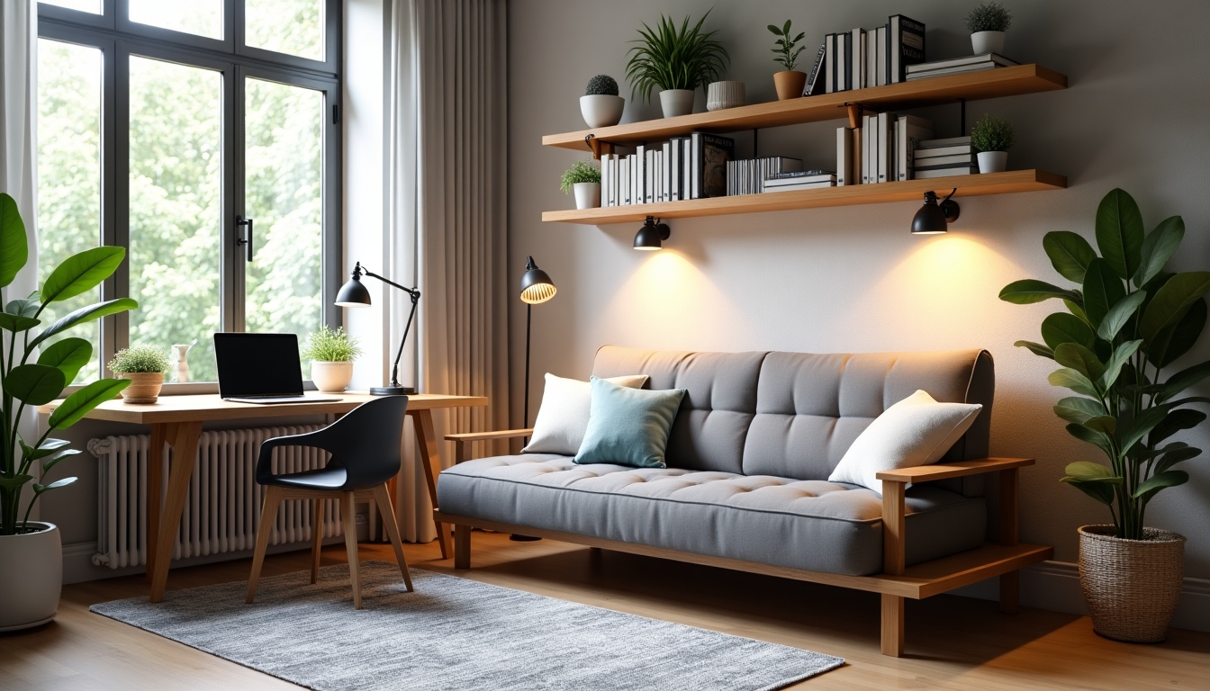 Futon in a home office