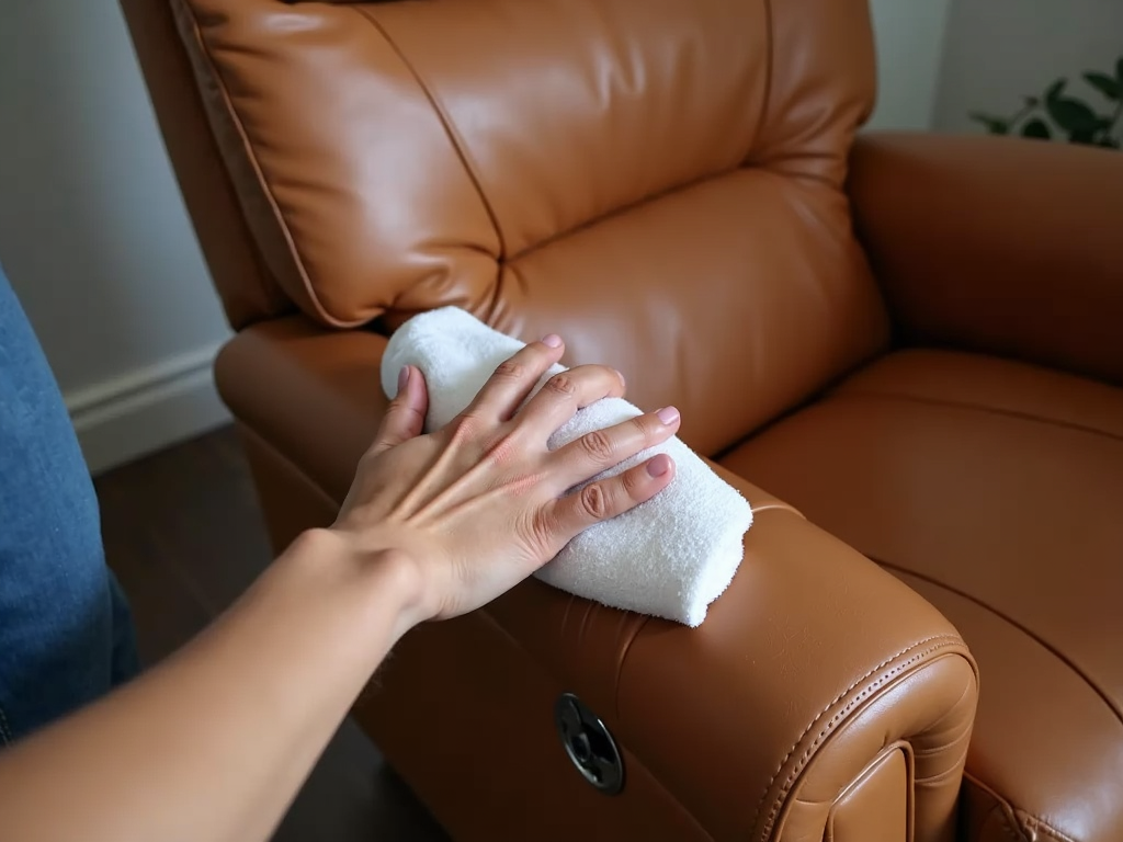 Caring for a leather recliner.