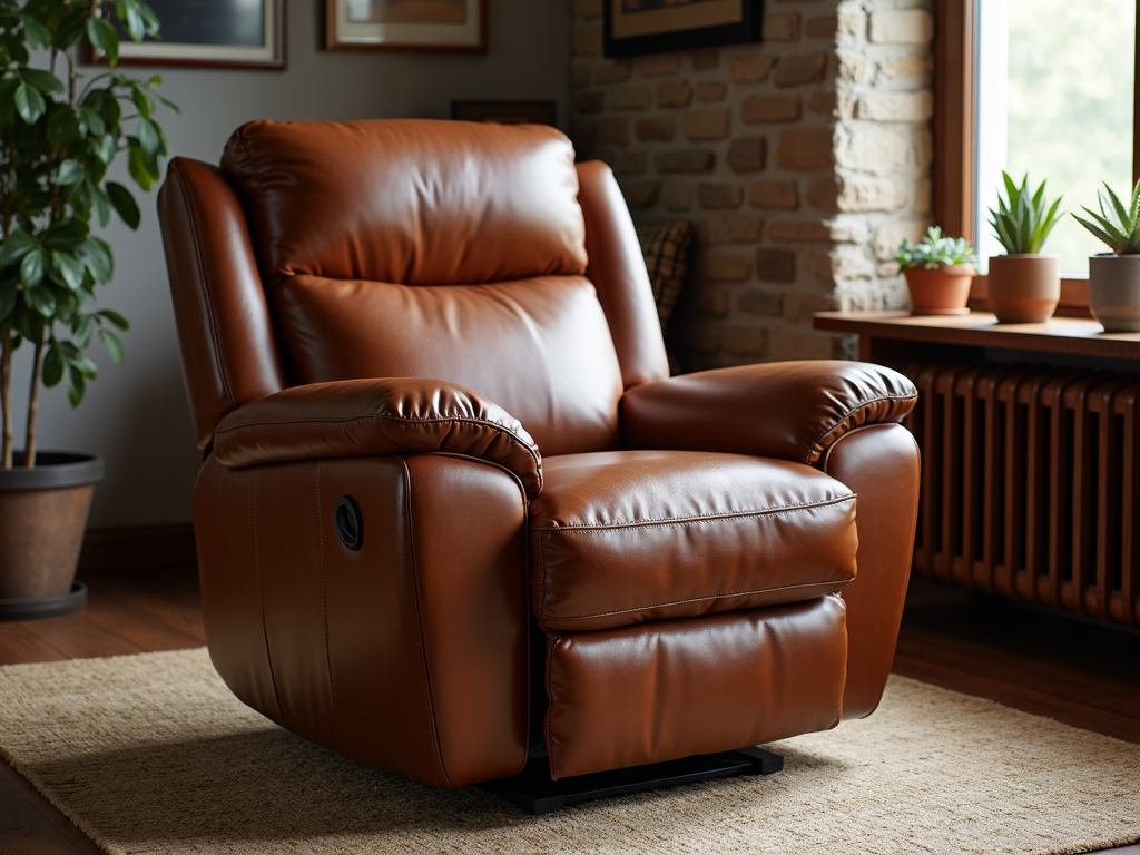 Well-maintained leather recliner