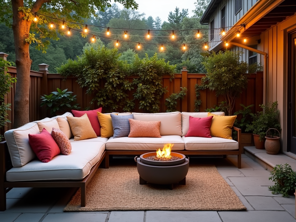 A comfortable and inviting outdoor seating area.