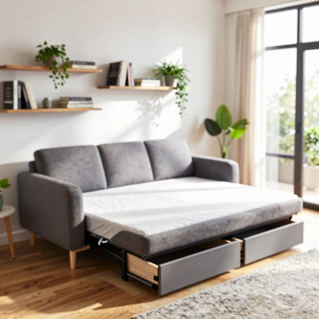 Convertible sofa bed enhancing a multifunctional living space