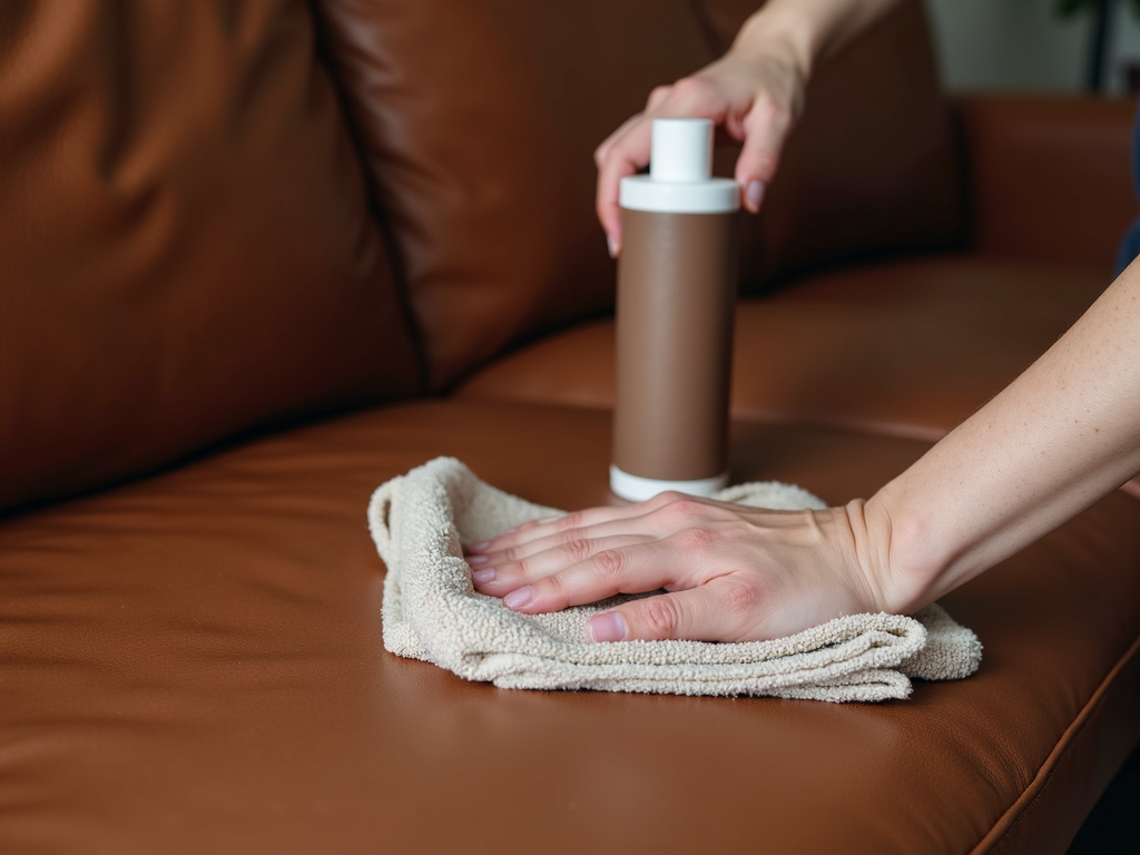 Cleaning a leather couch
