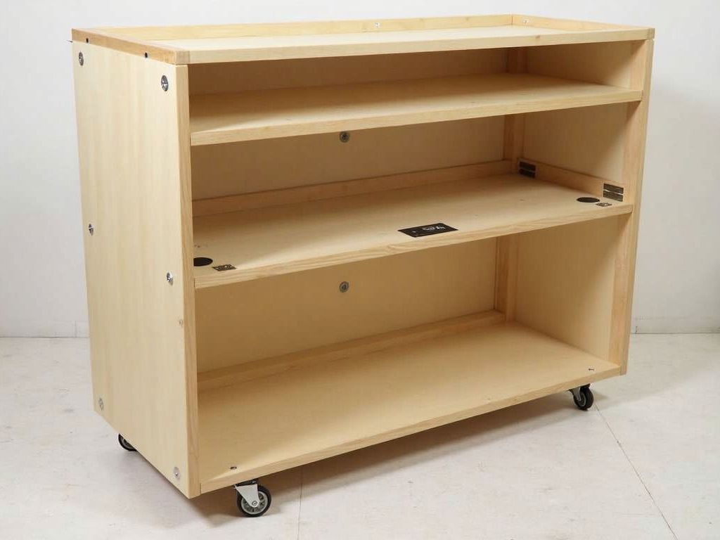 Finished cabinet with hardware