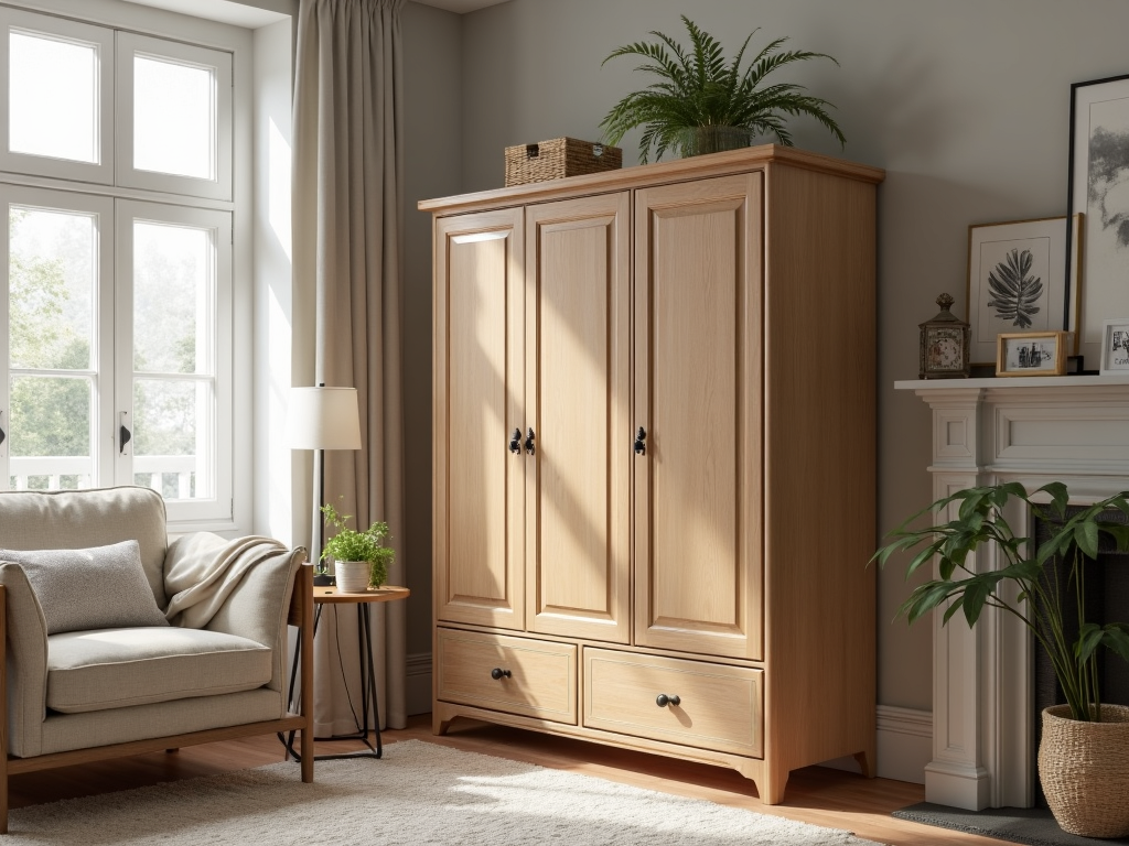Affordable yet stylish armoire for apartment living.