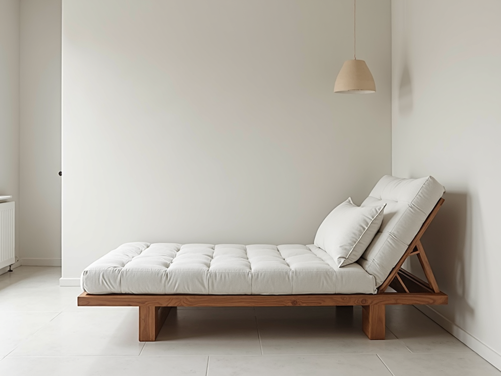 Modern futon in small space