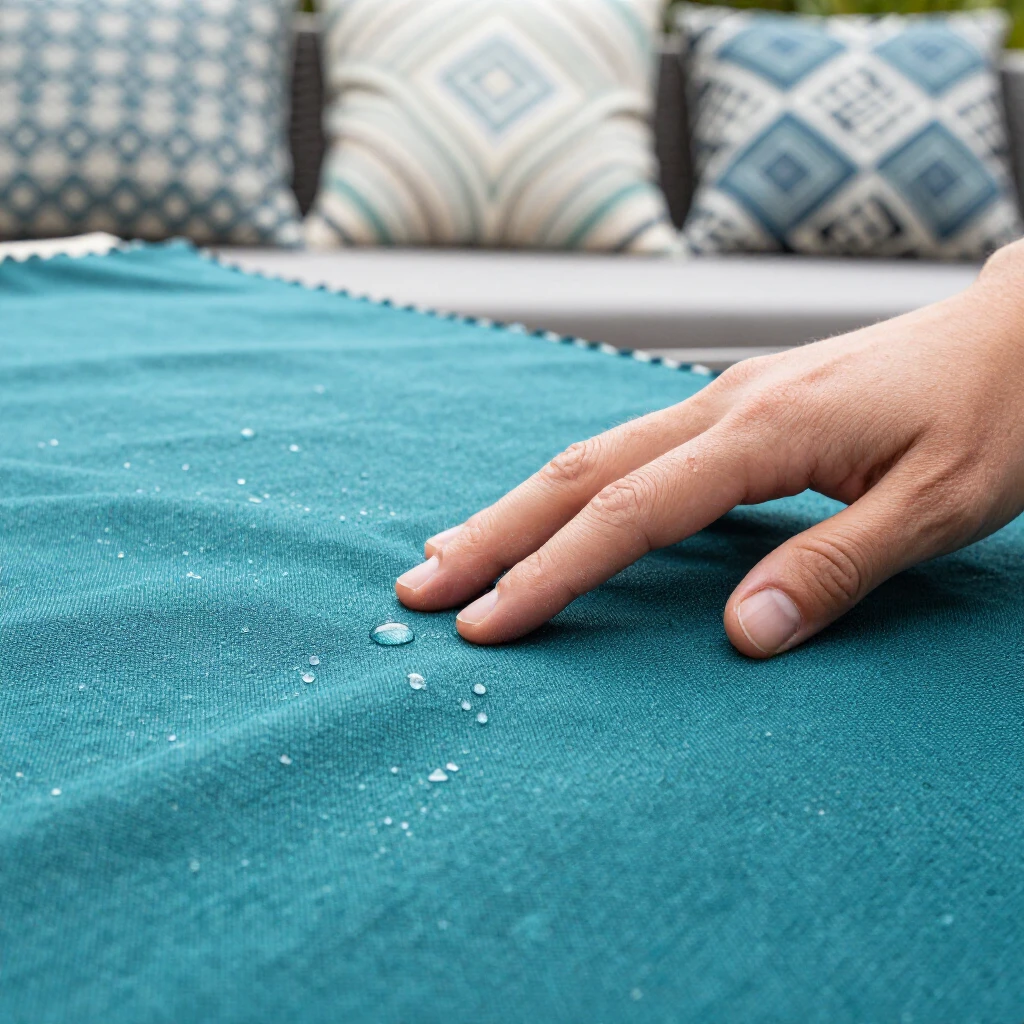 Water-repellent outdoor fabric demonstration