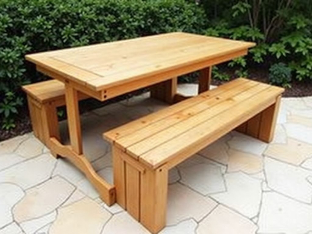 Convertible patio table that transforms into a bench