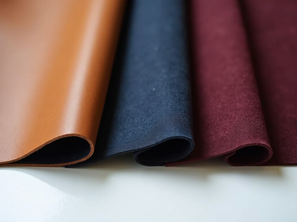 Close-up of upholstery materials