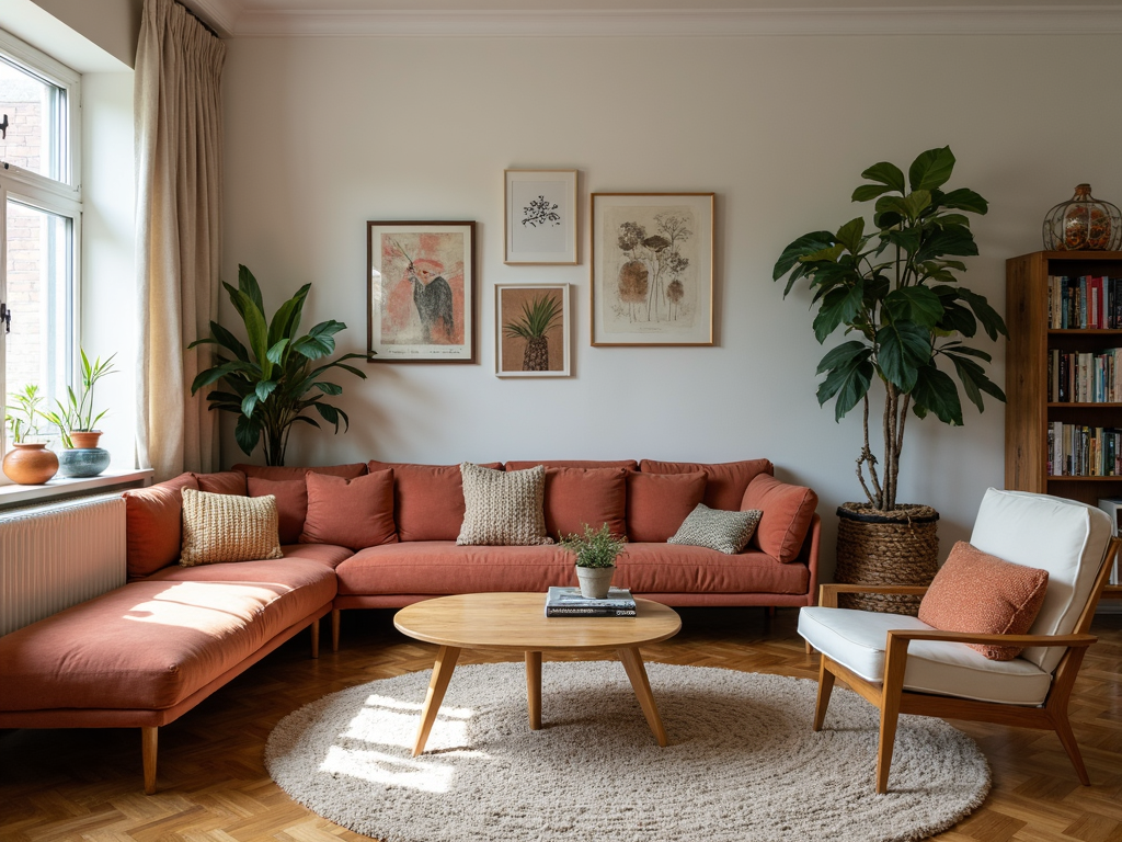 Living room with recycled items