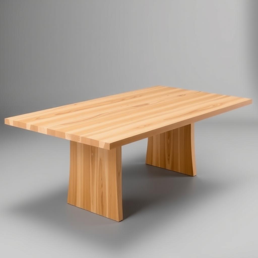 Modern wooden dining table