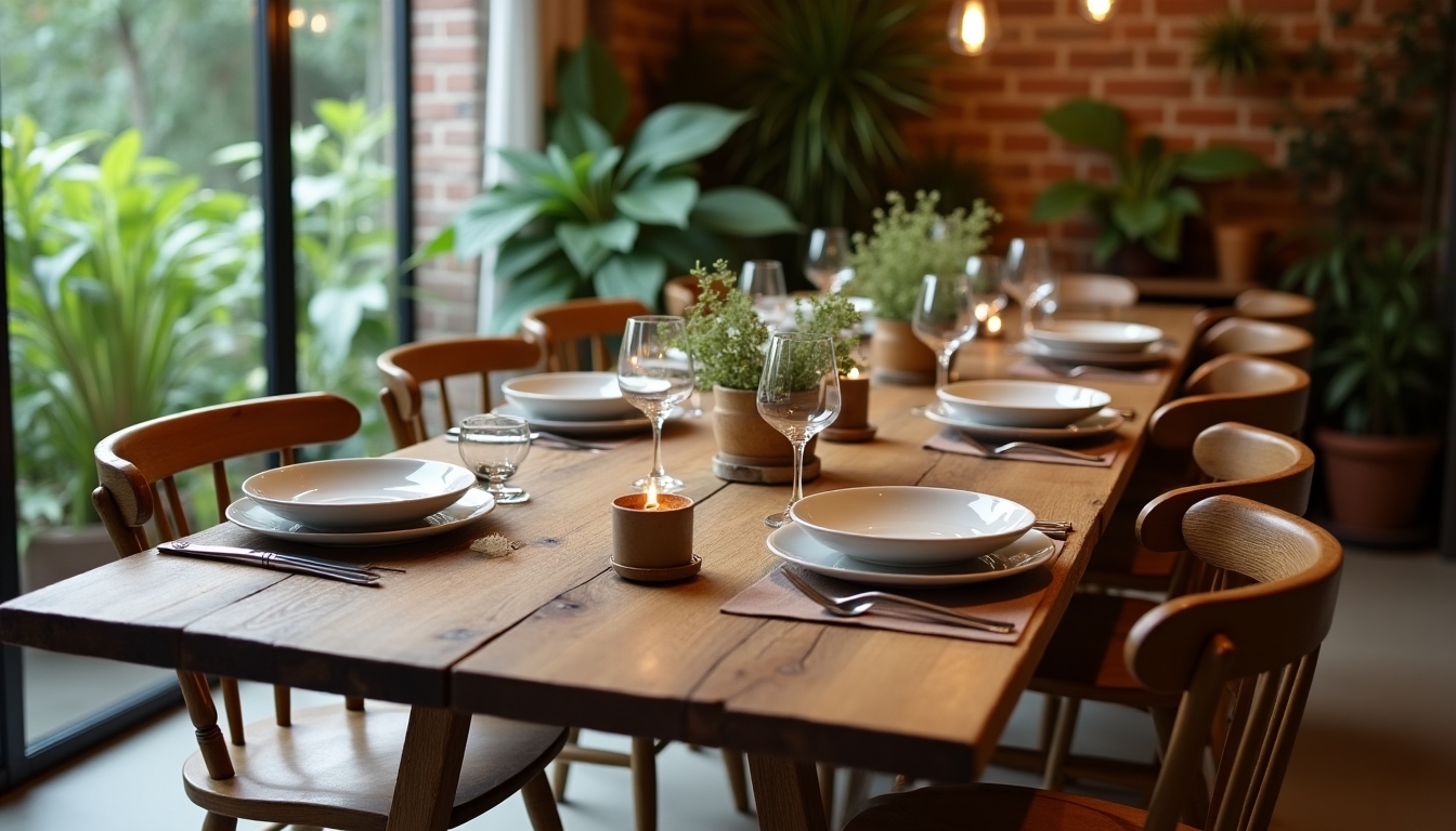 DIY reclaimed wood dining table.