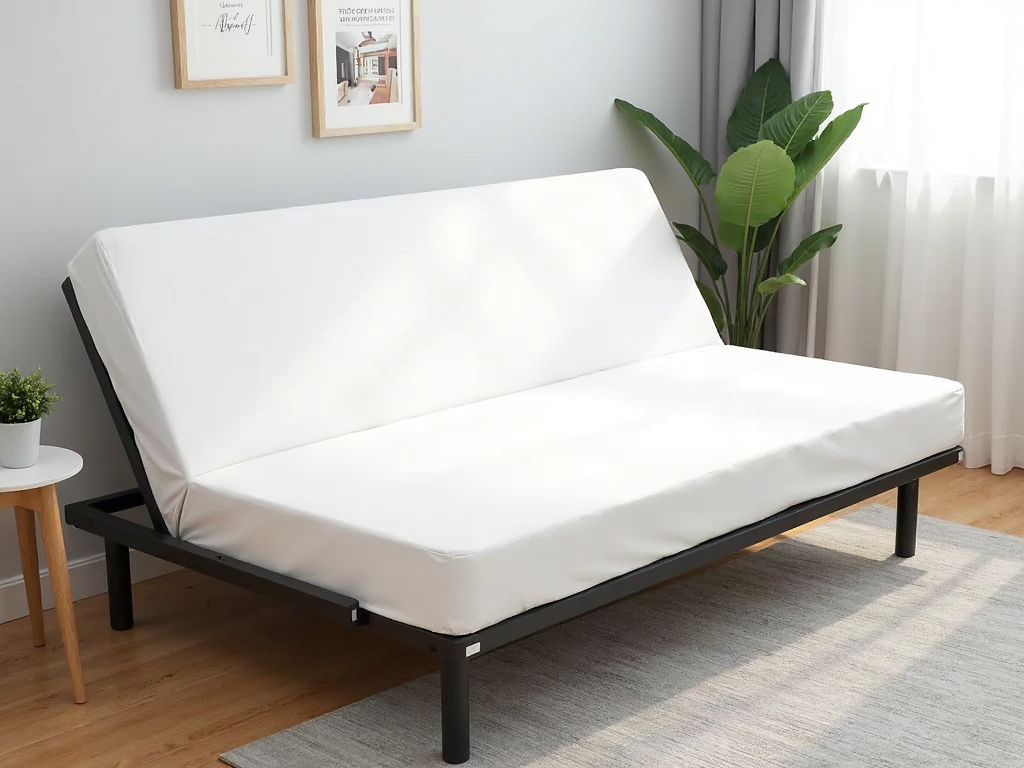 Futon with mattress protector