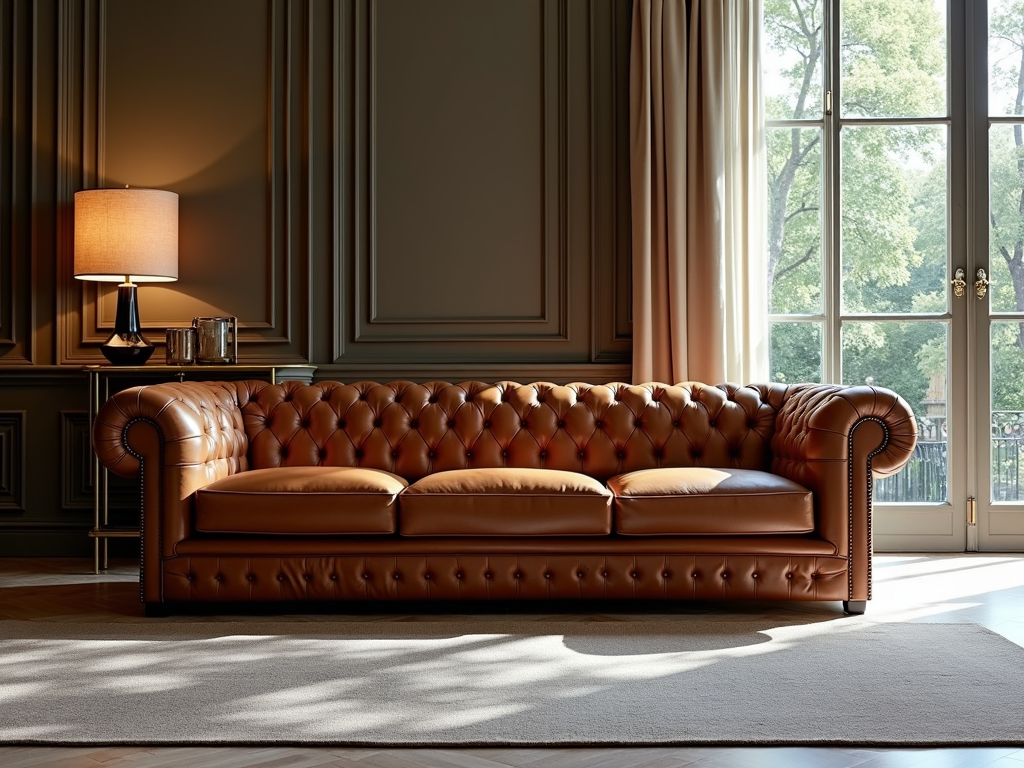 Poltrona Frau Chester sofa in a luxurious setting