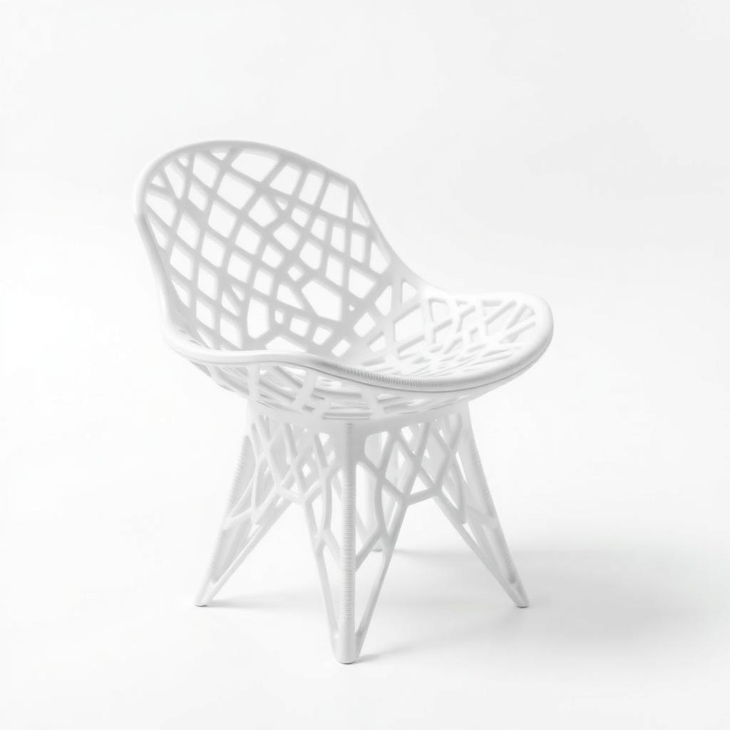 Modern 3D-printed chair