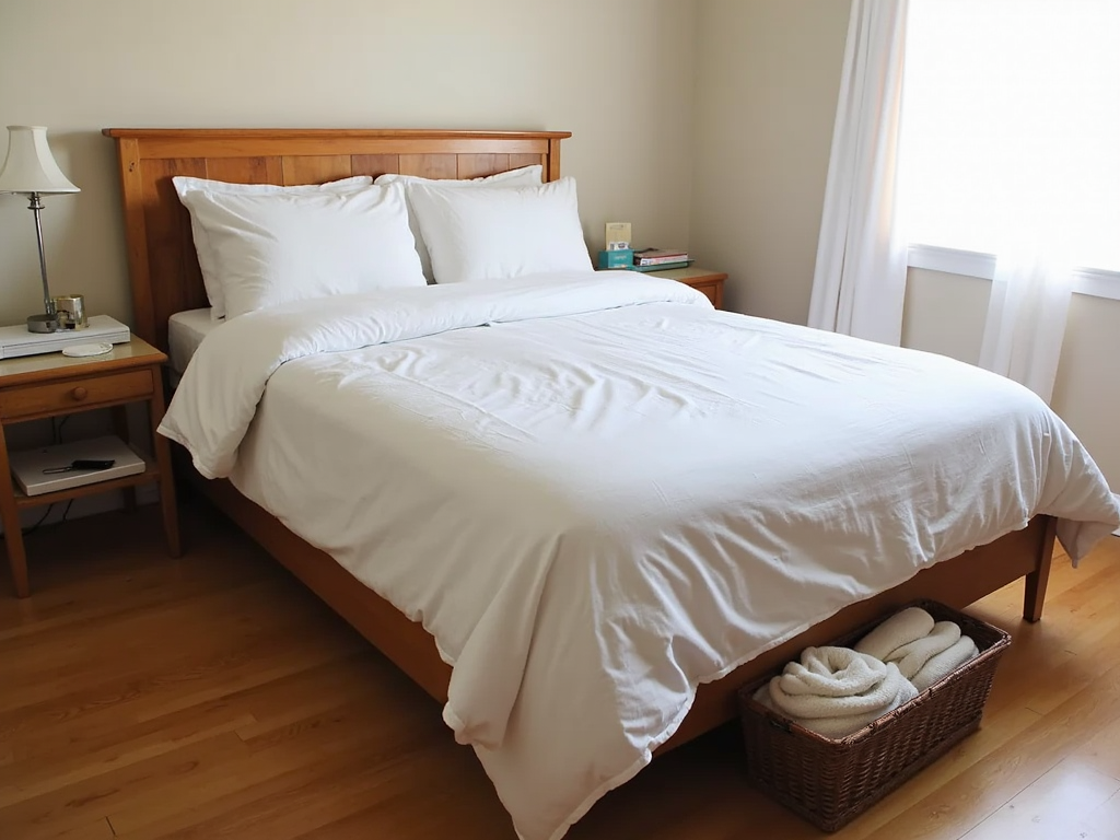 Decluttered bedroom with smart storage