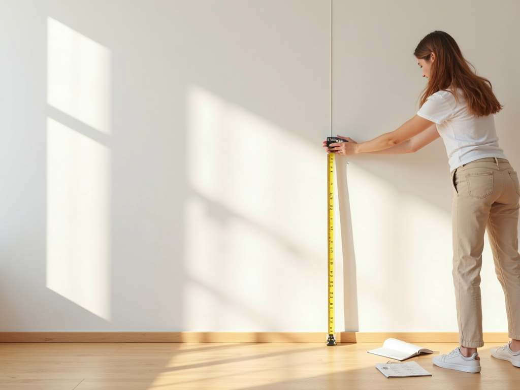 Measuring a wall for an armoire