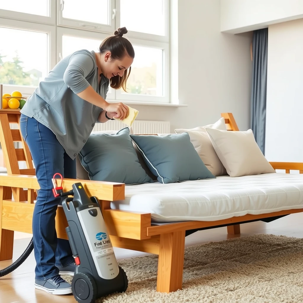 Futon furniture maintenance in action