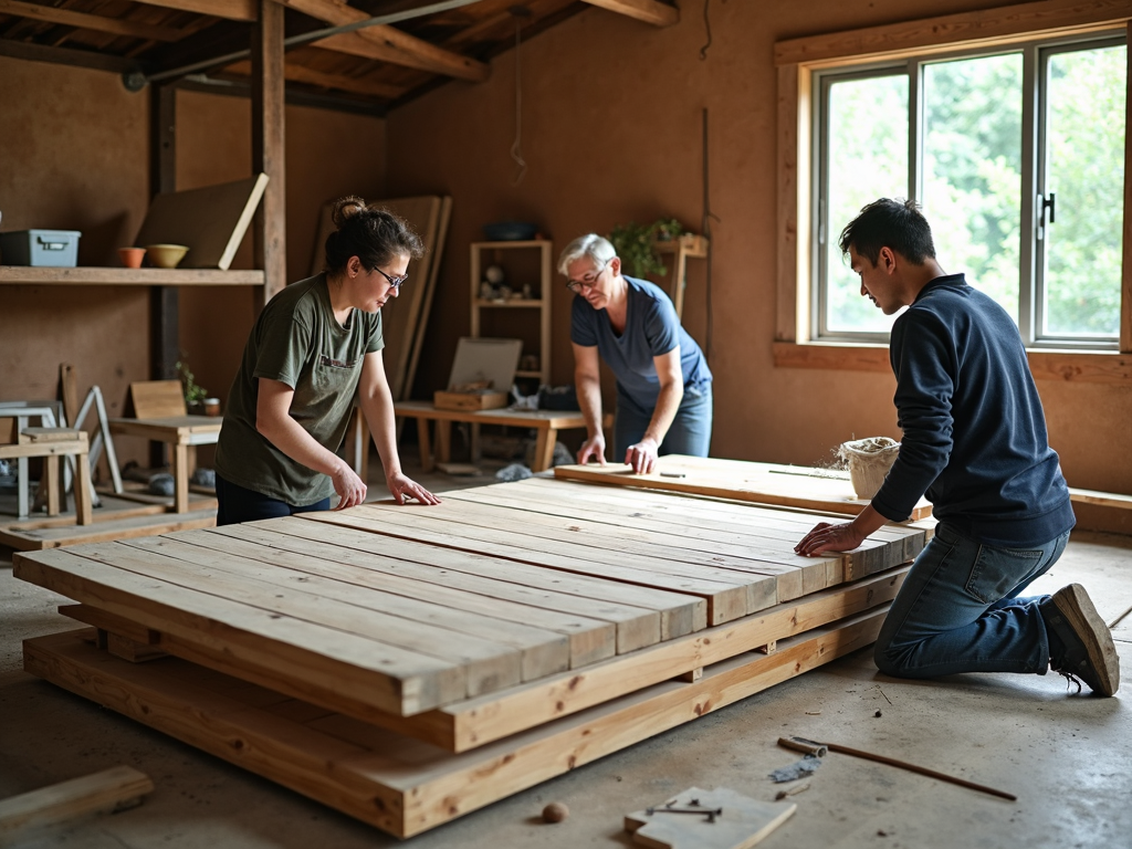 Artisans crafting sustainable futon frames