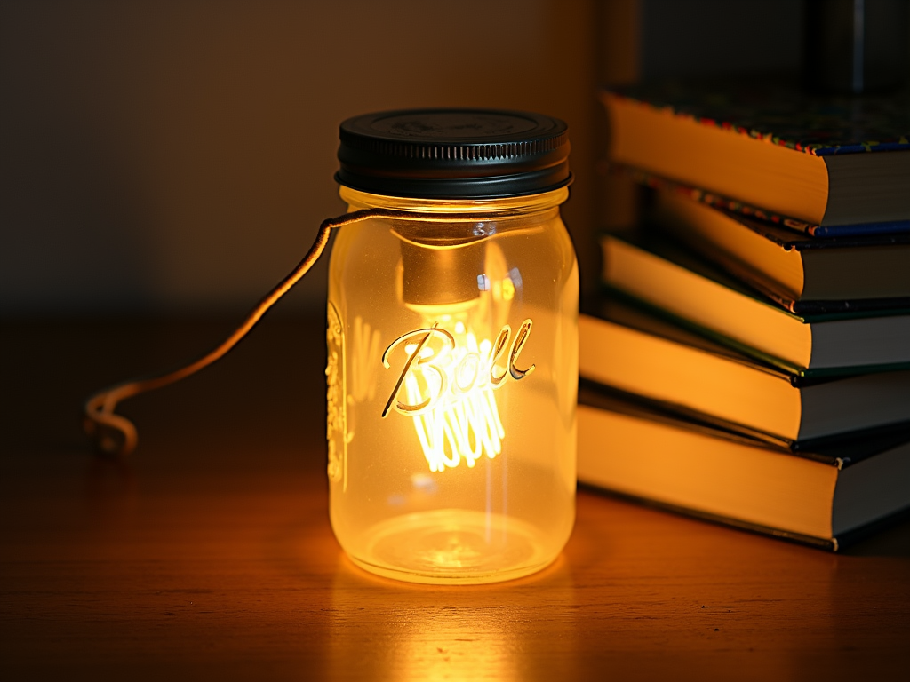 DIY mason jar lamp