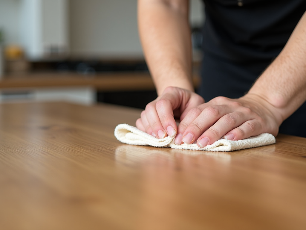 Cleaning wooden furniture with care