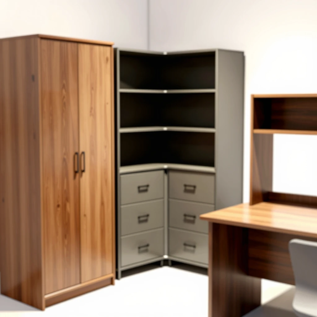 Assortment of different armoire types for compact spaces