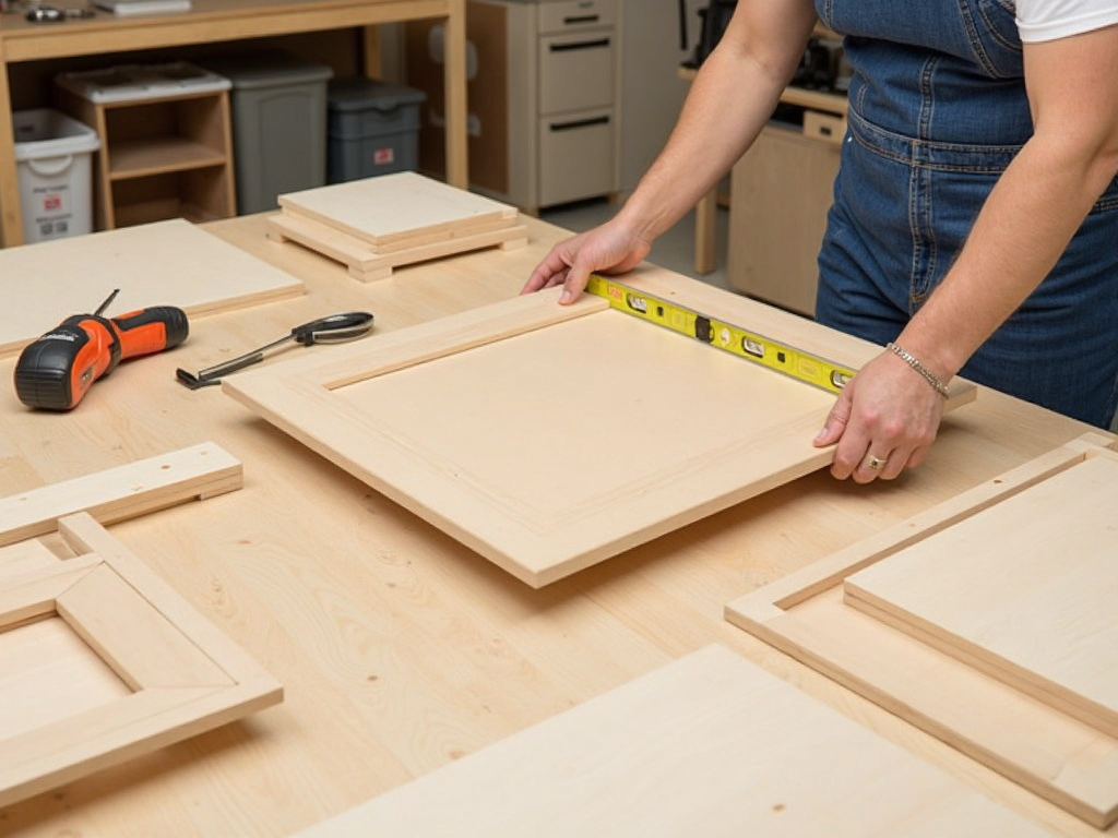 Organized cabinet furniture assembly