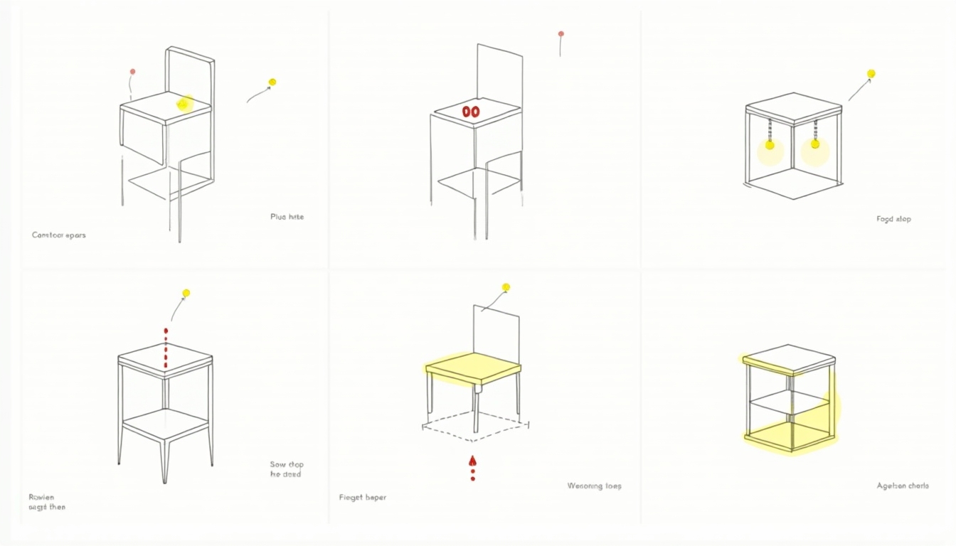 A close-up of annotated assembly instructions with highlighted steps